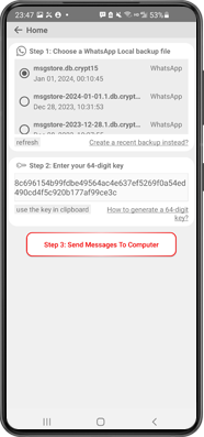 Backup WhatsApp/WA Business Messages To Mac